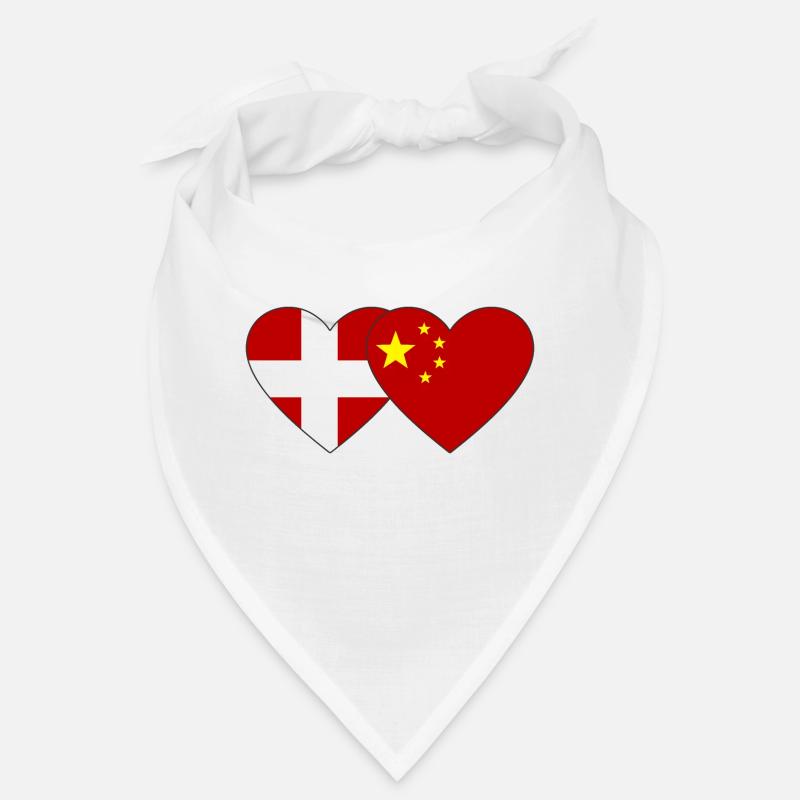 Danemark Drapeau du cœur de la Chine Bandana