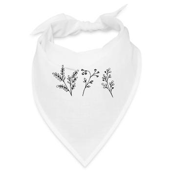 Flowers - Wildblumen für alle! - Bandana - Weiß - Vorne