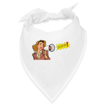 Blonde Frau mit Megaphon ruft blah, blah - Bandana - Weiß - Vorne