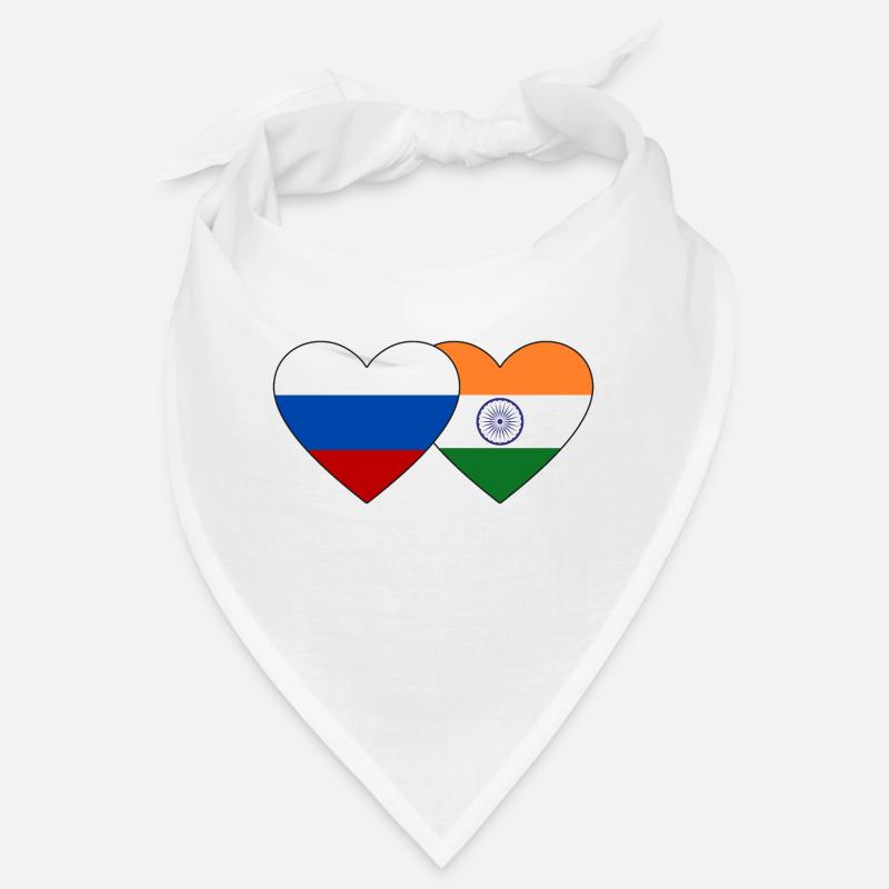 Russie Inde Flag Heart Bandana