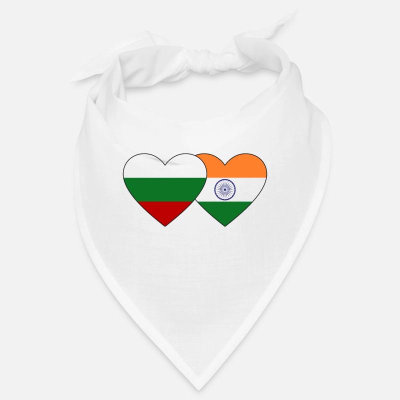Bulgarie Inde drapeau coeur Bandana