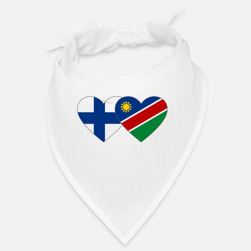 Finland Namibia Flag Heart Bandana