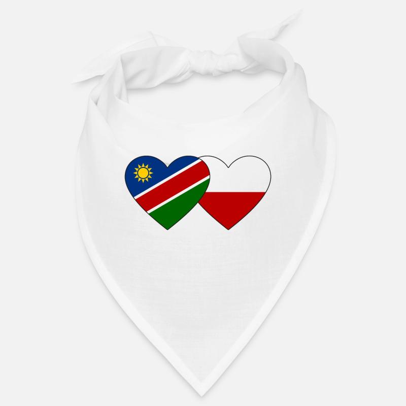 Namibia Poland Flag Heart Bandana