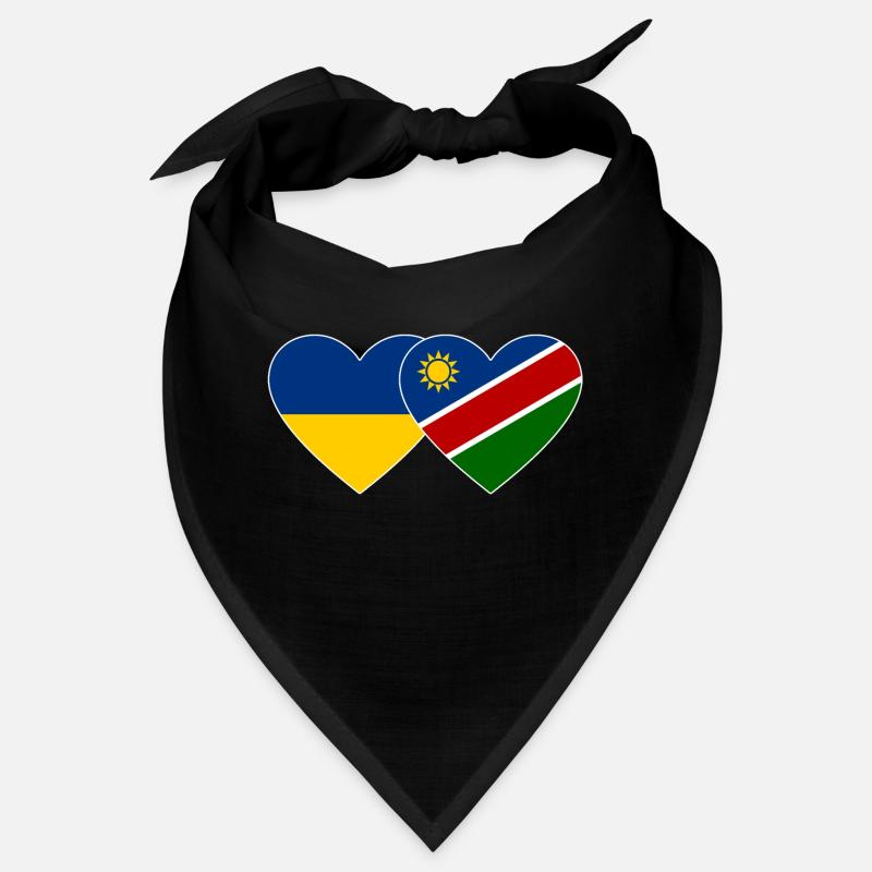 Ukraine Namibia Flag Heart Bandana