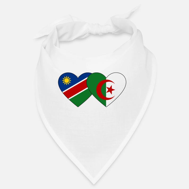 Namibia Algeria Flag Heart Bandana