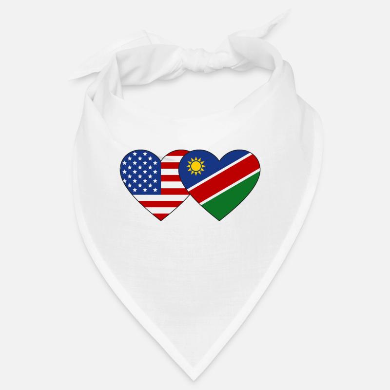 USA Namibia Flag Heart Bandana
