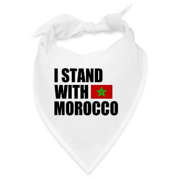 I stand with morocco - Bandana - Weiß - Vorne