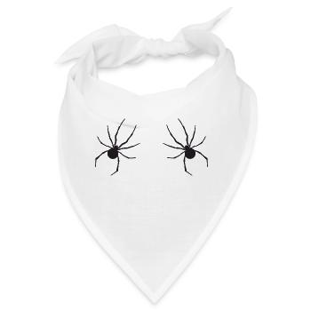 Spinne, Halloween, BH, Bikini, Spinnen, Kostüm - Bandana - Weiß - Vorne