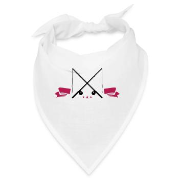 angelrute symbol - Bandana - Weiß - Vorne