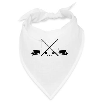 angelrute symbol - Bandana - Weiß - Vorne