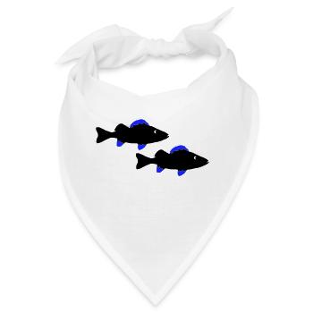 barsch fische - Bandana - Weiß - Vorne