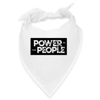 Die Macht dem Volk - Bandana - Weiß - Vorne