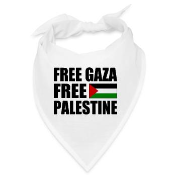 Free gaza Free palestine - Bandana - Weiß - Vorne