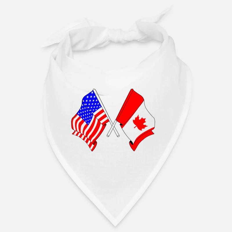 Flagge USA und Flagge Kanada Bandana