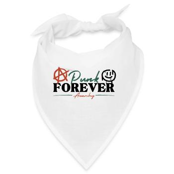 Punk Forever - Anarchy - Bandana - Weiß - Vorne