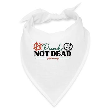 Punks not dead - Anarchy - Bandana - Weiß - Vorne