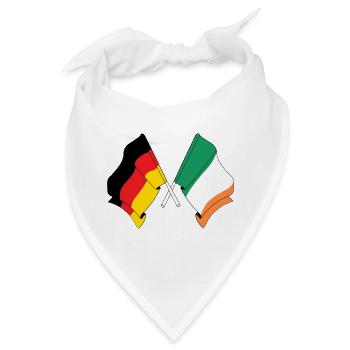 Flagge von Deutschland und Flagge von Irland - Bandana - Weiß - Vorne