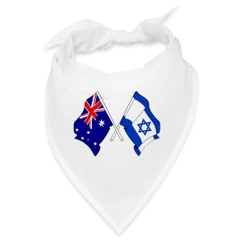 Flagge von Australien und Flagge von Israel - Bandana - Weiß - Vorne