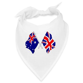 Flagge von Australien und Flagge von England - Bandana - Weiß - Vorne