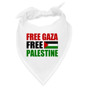 Free gaza Free palestine - Bandana - Weiß - Vorne