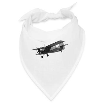 Flugzeug AN2 Doppeldecker Propeller Oldtimer - Bandana - Weiß - Vorne