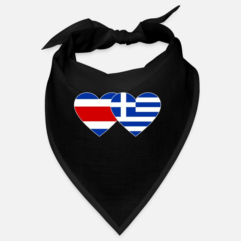Coeur de drapeau du Costa Rica Grèce Bandana