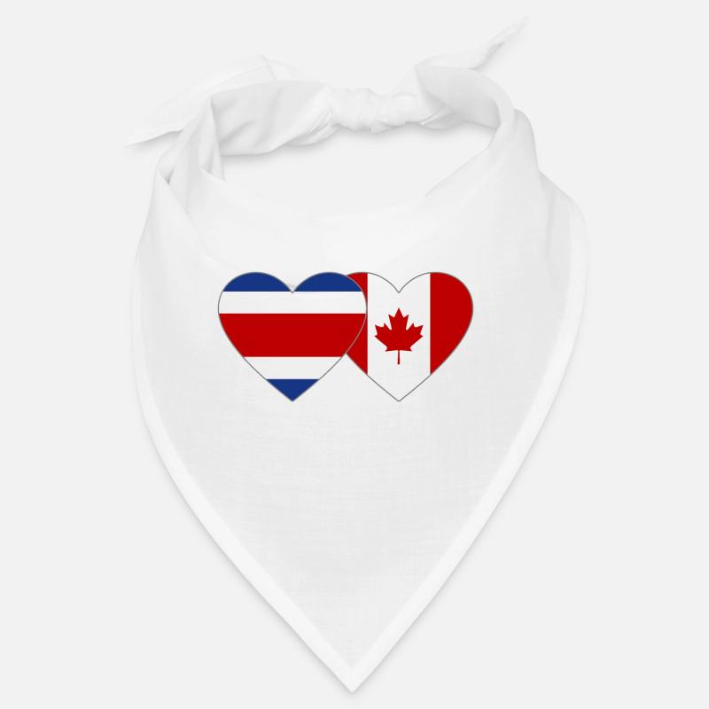Coeur du drapeau du Costa Rica Canada Bandana