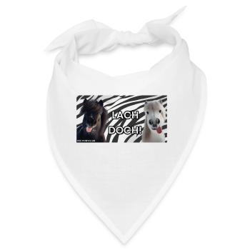 Lachen ist gesund! - Bandana - Weiß - Vorne