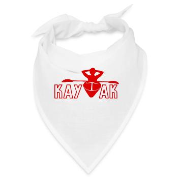 Kajak – Kajak-Geschenkidee - Bandana - Weiß - Vorne