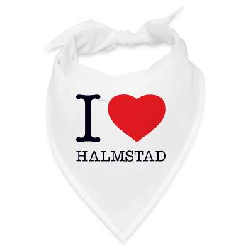 I LOVE HALMSTAD - Bandana - Weiß - Vorne