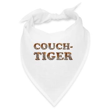 Wortspiel mehrdeutiger Ausdruck - Couch Tiger - Bandana - Weiß - Vorne