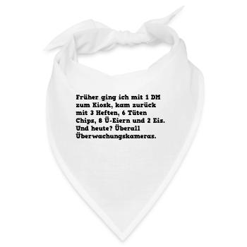 Kiosk: Früher vs Heute, Witz - Bandana - Weiß - Vorne