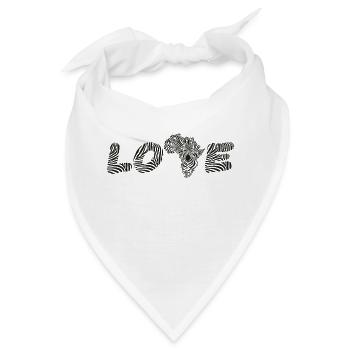 Love to wild zebras Africa - Bandana - Weiß - Vorne
