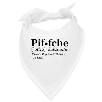 Rheinhessische Mundart "Piffche" - Bandana - Weiß - Vorne