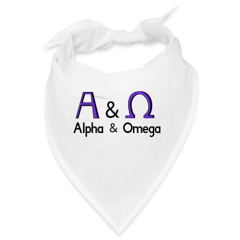 Alpha und Omega - Bandana - Weiß - Vorne