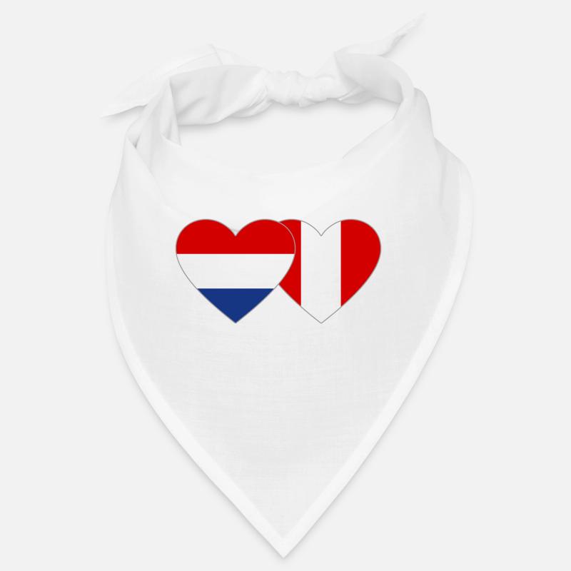Holland Peru Flagge Herz Bandana