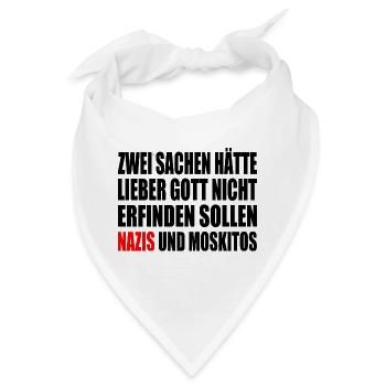 Fck nzs - nazis und moskitos - Bandana - Weiß - Vorne