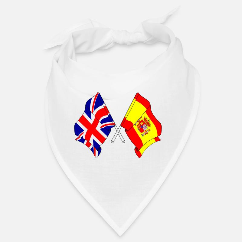Drapeau de l’Angleterre et drapeau de l’Espagne Bandana