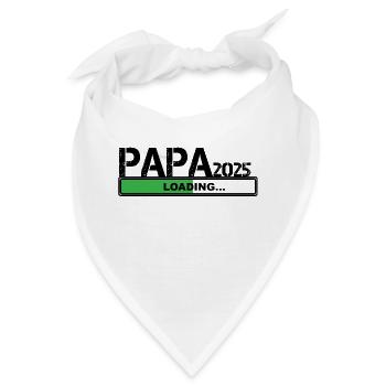 Werdender Papa 2025, werdender Vater 2025 - Bandana - Weiß - Vorne