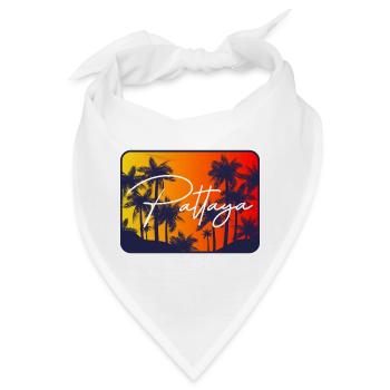 Pattaya Palmen Sunset - Bandana - Weiß - Vorne