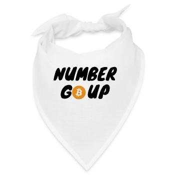 Krypto Number Go Up BTC Bitcoin - Bandana - Weiß - Vorne