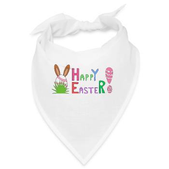 Happy Easter - Bandana - Weiß - Vorne
