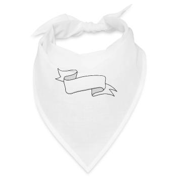 Text Deko geschwungenes Banner - Bandana - Weiß - Vorne