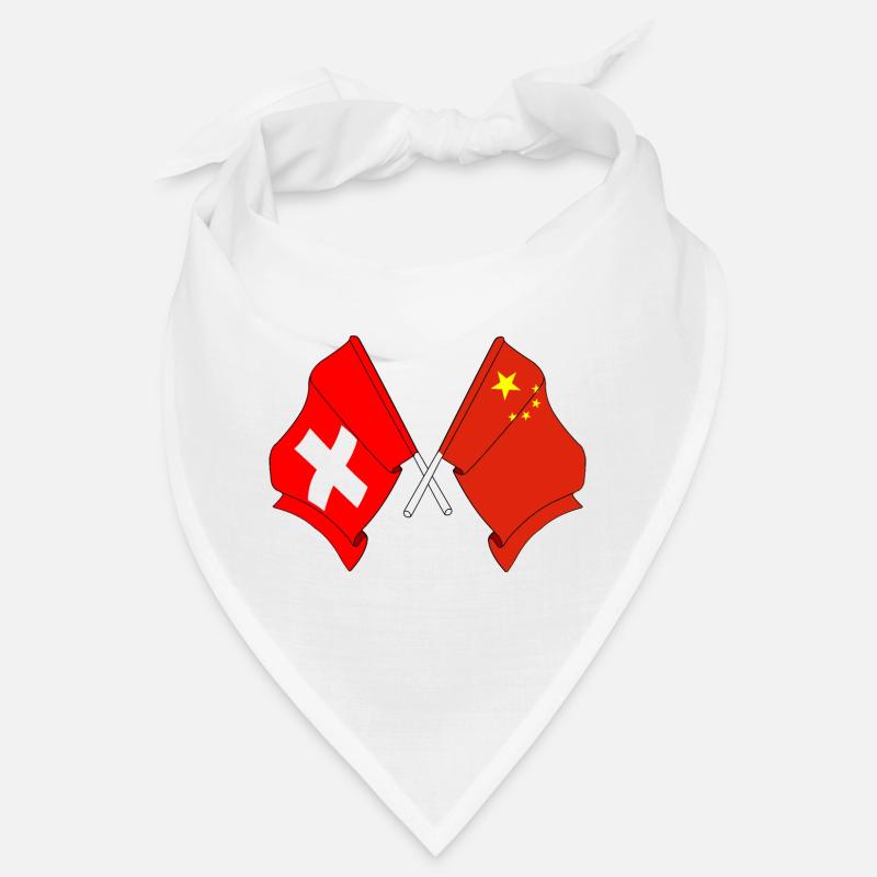Drapeau de la Suisse et drapeau de la Chine Bandana