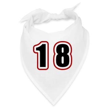 18 Zahl College - Bandana - Weiß - Vorne