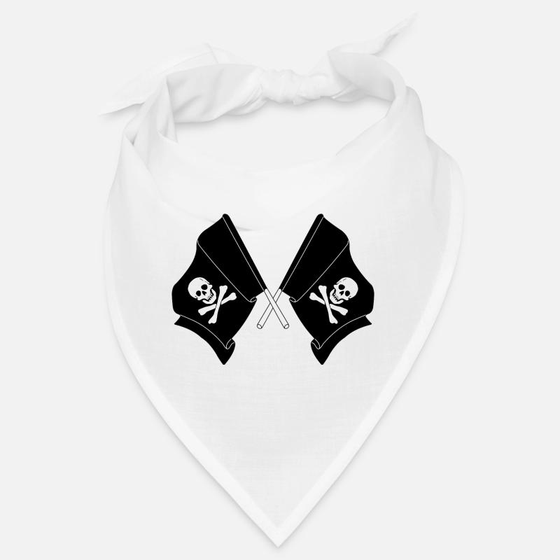 Deux drapeaux croisés de pirates Bandana