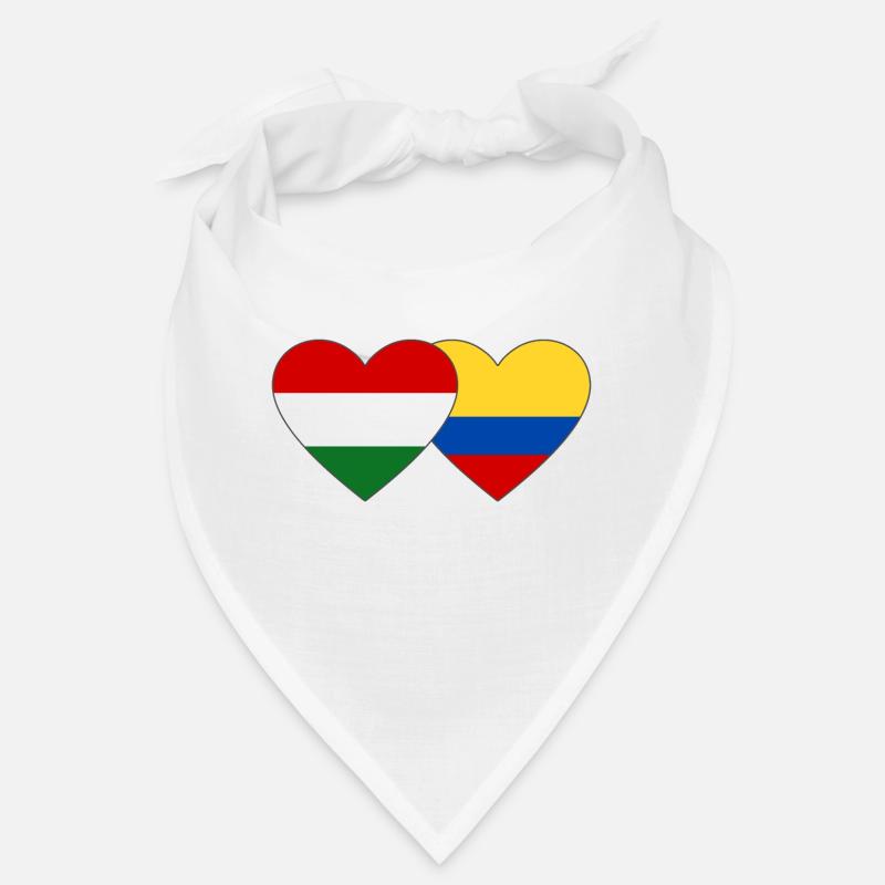 Ungarn Kolumbien Flagge Herz Bandana