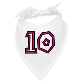 10. 10 JAHRE - Bandana - Weiß - Vorne