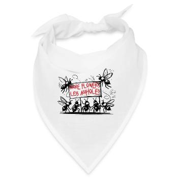 save the bees natur spruch illustration blumen - Bandana - Weiß - Vorne
