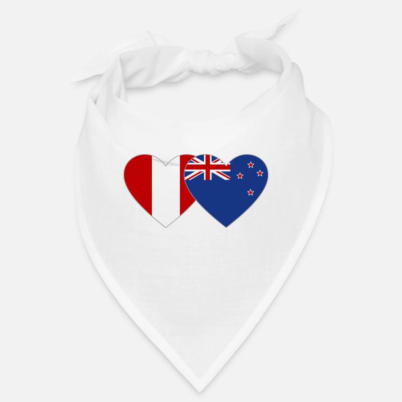 Pérou Nouvelle-Zélande Drapeau Coeur Bandana